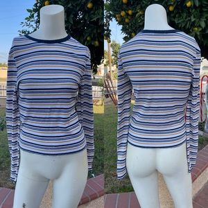 Cotton On Long Sleeve Striped Tee LARGE